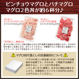 マグロ切り落とし２種 ビンチョウハラモとバチ赤身 合計600ｇ